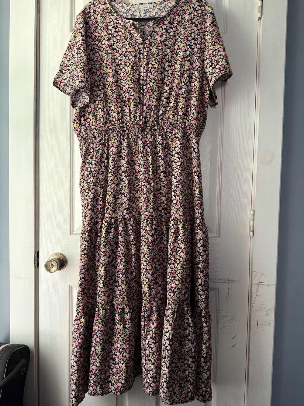 Cottagcore Boho Floral Midi Dress Plus Size 18 Keluummi Ditsy NWT Romantic